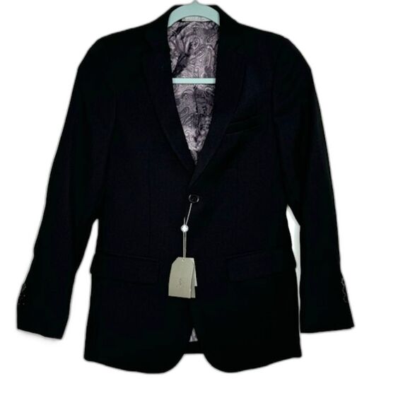 PAISLEY OF LONDON PHILLIP BLACK BLAZER JACKET BOYS SIZE 16 NWT HTF - Picture 3 of 16